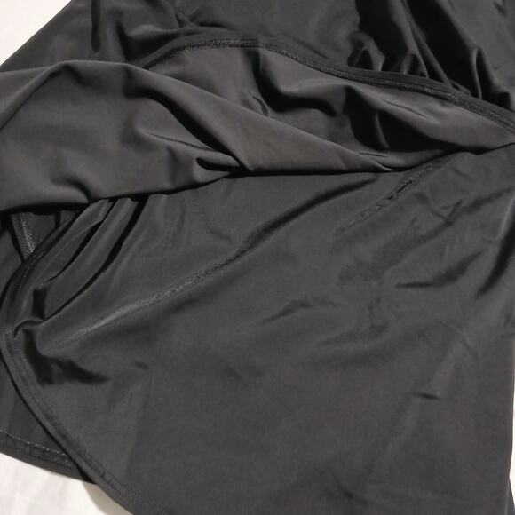 LANDS' END Modest XL black swimsuit skirted-bottom adjustable straps - Picture 5 of 8